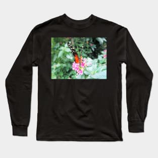 Perching Monarch Butterfly Long Sleeve T-Shirt